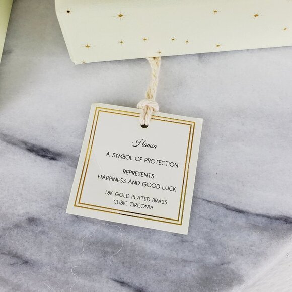 Eye Candy Hamsa Hand GOLD Bead Bracelet Set - Picture 6 of 6